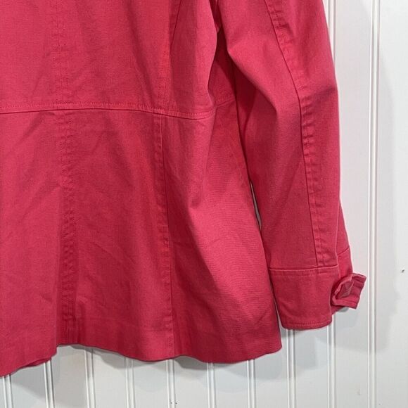 SANDRO Pink Button Pea Coat Women's Medium Pockets Lined - Picture 8 of 10